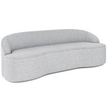 Sofá 3 Lugares Curvo Sala de Estar Living Lótus D02 Bouclê Cinza 210 cm B-56 - Lyam Decor Sofá 3 Lugares Curvo Sala de Estar Living Lótus D02 Bouclê Cinza 210 cm B-56 - Lyam Decor