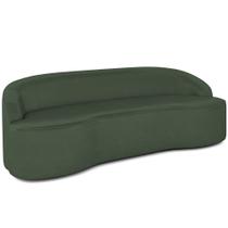 Sofá 3 Lugares Curvo Sala de Estar Living Lótus D02 material sintético Verde 210 cm B-89 - Lyam Sofá 3 Lugares Curvo Sala de Estar Living Lótus D02 material sintético Verde 210 cm B-89 - Lyam