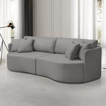 Sofá 3 Lugares Dakota 188 Cm Cinza Escuro