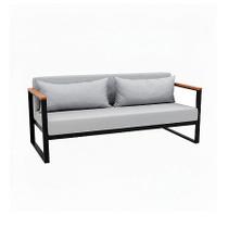 Sofá 3 Lugares de aluminio para área externa jardim varanda