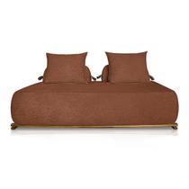 Sofá 3 Lugares Decoração Lazer Sala Ibiza SPZ 180cm Bouclé - Doce Sonho Móveis