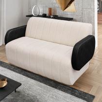 Sofá 3 Lugares Decorativo 148cm Túlio Sintético PU e Bouclê K01 - D Rossi