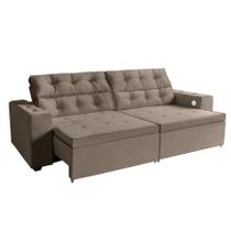 Sofá 3 lugares Estella 3,00 metros Castor Retrátil Reclinável Tecnologia Carregamento 4 portas USB ,com tapete Incluso Sofá 3 lugares Estella 3,00 metros Castor Retrátil Reclinável Tecnologia Carregamento 4 portas USB ,com tapete Incluso