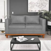 Sofá 3 Lugares Europa 180 cm Estilo Conforto e Elegância Suede Cinza - Amarena Móveis