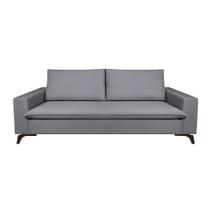 Sofá 3 Lugares Gregory Cinza 220 cm