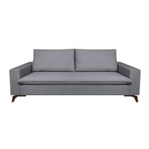 Sofá 3 Lugares Gregory Cinza 240 cm Sofá 3 Lugares Gregory Cinza 240 cm