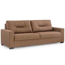 Sofá 3 Lugares Herval Marine Suede Marrom, 183 cm Sofá 3 Lugares Herval Marine Suede Marrom, 183 cm