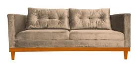 Sofá 3 Lugares Itália Suede Bege Sofá 3 Lugares Itália Suede Bege
