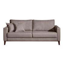 Sofá 3 lugares Kivik Linho Liso Caqui