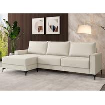 Sofá 3 Lugares Lado Esquerdo Coleção Premium Branco Sofá 3 Lugares Lado Esquerdo Coleção Premium Branco