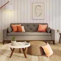 Sofá 3 Lugares Laughlin Suede Bege Sofá 3 Lugares Laughlin Suede Bege