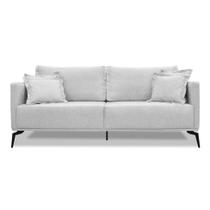 Sofá 3 Lugares Lazio Linho Rústico Grigio 220 cm