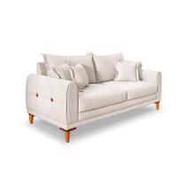 Sofá 3 Lugares Lisboa Bouclé Off White 200 cm Sofá 3 Lugares Lisboa Bouclé Off White 200 cm