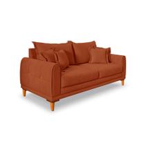 Sofá 3 Lugares Lisboa Bouclé Terracota 200 cm Sofá 3 Lugares Lisboa Bouclé Terracota 200 cm