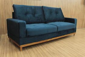 Sofá 3 Lugares Living 2,15 m Azul 506 Milena