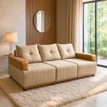 Sofá 3 Lugares Living 2,35m Leona Bom Pastor