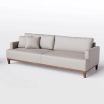 Sofá 3 Lugares Living Fixo Doha 1,80m em Couro Sofá 3 Lugares Living Fixo Doha 1,80m em Couro