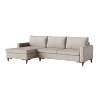 Sofá 3 Lugares Living Fixo Viena com Chaise 2,40m em Couro