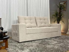 Sofá 3 Lugares Living Linho Bege Miami