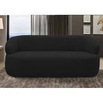 Sofá 3 Lugares Living Orgânico Sala de Estar 170cm Conka F05 Veludo Preto - Mpozenato Sofá 3 Lugares Living Orgânico Sala de Estar 170cm Conka F05 Veludo Preto - Mpozenato