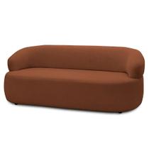 Sofá 3 Lugares Living Orgânico Sala de Estar 170cm Conka F05 Veludo Terracota - Mpozenato Sofá 3 Lugares Living Orgânico Sala de Estar 170cm Conka F05 Veludo Terracota - Mpozenato