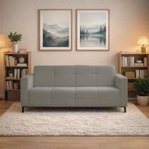 Sofá 3 Lugares Living Sala de Estar 180cm Bento em Aço Veludo K01 - D Rossi Sofá 3 Lugares Living Sala de Estar 180cm Bento em Aço Veludo K01 - D Rossi