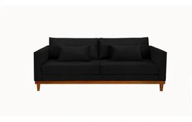 Sofá 3 Lugares London Linha Luxo 2,30 - Suede Preto