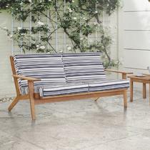Sofá 3 Lugares Lótus Stain Jatobá Acquablock Listrado Branco Sofá 3 Lugares Lótus Stain Jatobá Acquablock Listrado Branco
