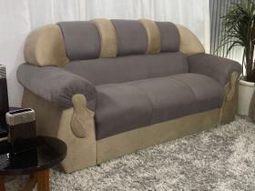 Sofá 3 Lugares Marrom com Bege 603/607 Corsa