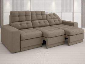 Sofá 3 Lugares Net Jobim Assento Retrátil e Reclinável Capuccino 2,05m (L)