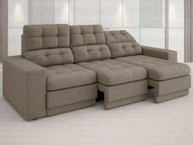 Sofá 3 Lugares Net Jobim Assento Retrátil e Reclinável Capuccino 2,05m (L) Sofá 3 Lugares Net Jobim Assento Retrátil e Reclinável Capuccino 2,05m (L)