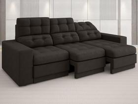 Sofá 3 Lugares Net Jobim Assento Retrátil e Reclinável Chocolate 2,05m (L)