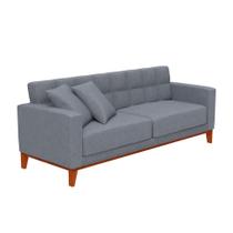 Sofá 3 Lugares Norra Capitonê Cinza