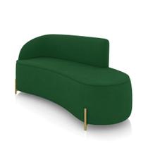 Sofá 3 Lugares Orgânico 180cm Pé Dourado Morgan Suede Verde D03 - D'rossi Sofá 3 Lugares Orgânico 180cm Pé Dourado Morgan Suede Verde D03 - D'rossi