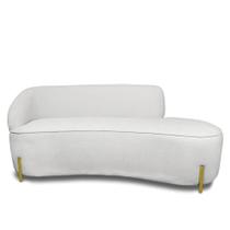 Sofá 3 Lugares Orgânico 180cm Pé Ferro Dou Morgan Bouclê L01 - D'rossi Cor Cinza Sofá 3 Lugares Orgânico 180cm Pé Ferro Dou Morgan Bouclê L01 - D'rossi Cor Cinza