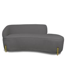 Sofá 3 Lugares Orgânico 180cm Pé Ferro Dou Morgan Bouclê L01 - D'rossi Cor Grafite Sofá 3 Lugares Orgânico 180cm Pé Ferro Dou Morgan Bouclê L01 - D'rossi Cor Grafite