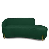Sofá 3 Lugares Orgânico 180cm Pé Ferro Dou Morgan Bouclê L01 - D'rossi Cor Verde Sofá 3 Lugares Orgânico 180cm Pé Ferro Dou Morgan Bouclê L01 - D'rossi Cor Verde