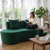 Sofá 3 Lugares Orgânico Curvo Madrid 180cm Bouclé Verde Sofá 3 Lugares Orgânico Curvo Madrid 180cm Bouclé Verde
