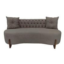 Sofá 3 Lugares Orgânico Curvo Tókio 180cm Bouclé Capuccino Sofá 3 Lugares Orgânico Curvo Tókio 180cm Bouclé Capuccino