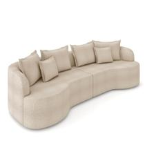 Sofá 3 Lugares Orgânico Living 210cm Mersa Bouclê K01 - D'Rossi