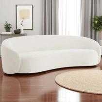 Sofá 3 Lugares Orgânico Luxo Recepção Sala de Estar e TV Amore 180cm Linho Bege- MABE MAGAZINE Sofá 3 Lugares Orgânico Luxo Recepção Sala de Estar e TV Amore 180cm Linho Bege- MABE MAGAZINE