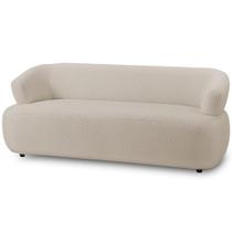 Sofá 3 Lugares Orgânico Para Sala Living 198cm Florea M05 Bouclê Creme - Lyam Decor Sofá 3 Lugares Orgânico Para Sala Living 198cm Florea M05 Bouclê Creme - Lyam Decor