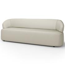 Sofá 3 Lugares Orgânico Sala de Estar Living 205cm Carmen F04 material sintético Off White - Lyam Decor Sofá 3 Lugares Orgânico Sala de Estar Living 205cm Carmen F04 material sintético Off White - Lyam Decor