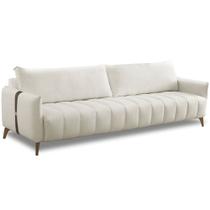 Sofá 3 Lugares Para Sala de Estar Living 180cm Sonata T03 Linho Cru - Lyam Decor Sofá 3 Lugares Para Sala de Estar Living 180cm Sonata T03 Linho Cru - Lyam Decor