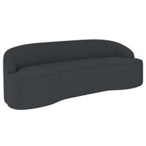 Sofá 3 Lugares para Sala de Estar Living 180cm Theo D06 Bouclê Cinza Escuro - Mpozenato Sofá 3 Lugares para Sala de Estar Living 180cm Theo D06 Bouclê Cinza Escuro - Mpozenato
