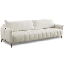 Sofá 3 Lugares Para Sala de Estar Living 200cm Sonata T03 Linho Cru - Lyam Decor Sofá 3 Lugares Para Sala de Estar Living 200cm Sonata T03 Linho Cru - Lyam Decor
