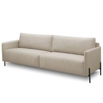 Sofá 3 Lugares Para Sala de Estar Living 204cm Industrial Italy F04 Linho Cinza Claro - Lyam Decor Sofá 3 Lugares Para Sala de Estar Living 204cm Industrial Italy F04 Linho Cinza Claro - Lyam Decor