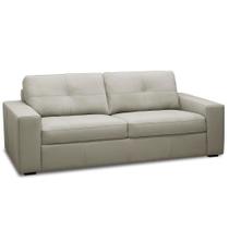 Sofá 3 Lugares Para Sala De Estar Living 205cm Vienne L06 Couro Cinza Claro - Lyam Decor Sofá 3 Lugares Para Sala De Estar Living 205cm Vienne L06 Couro Cinza Claro - Lyam Decor