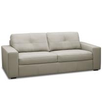 Sofá 3 Lugares Para Sala de Estar Living 205cm Vienne L06 Couro Cinza Claro - Lyam Decor Sofá 3 Lugares Para Sala de Estar Living 205cm Vienne L06 Couro Cinza Claro - Lyam Decor