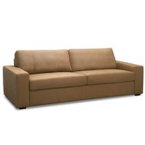 Sofá 3 Lugares Para Sala De Estar Living 235cm Aurora L06 Couro Marrom Claro - Lyam Decor Sofá 3 Lugares Para Sala De Estar Living 235cm Aurora L06 Couro Marrom Claro - Lyam Decor